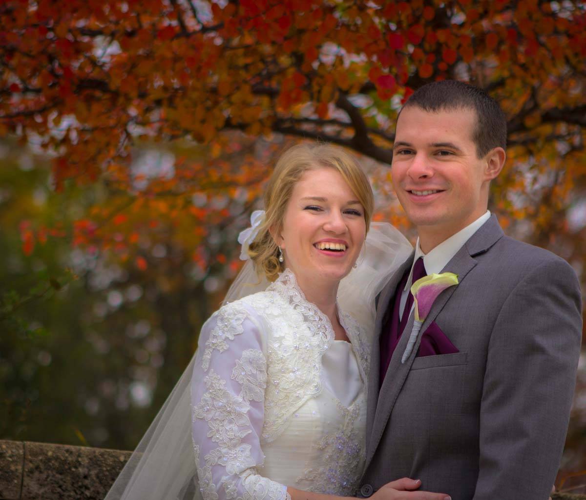 Whitewater WI Wedding Couple Portrait